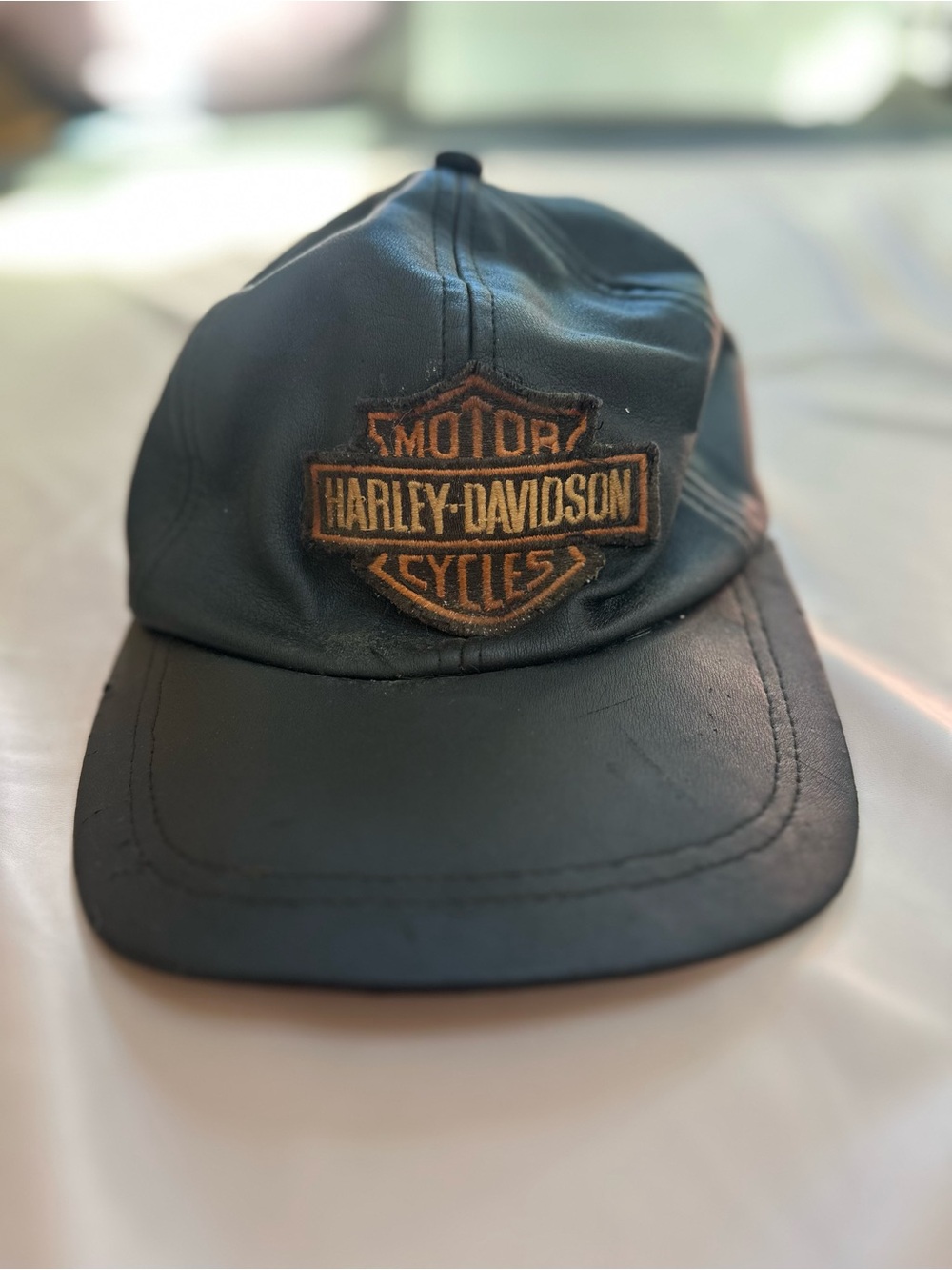 Harley-Davidson Black Hat with Brown Logo Patch